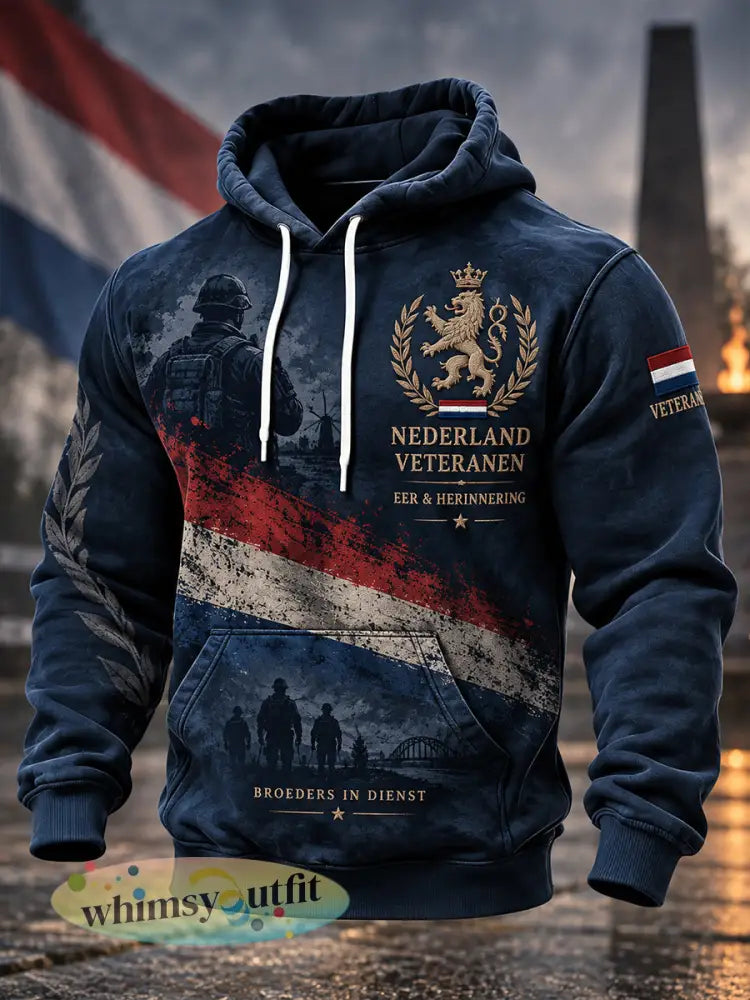 Herenhoodie met grafische print ter herdenking van veteranen - A / S