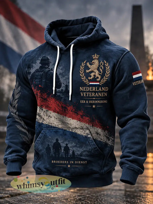 Herenhoodie met grafische print ter herdenking van veteranen - A / S