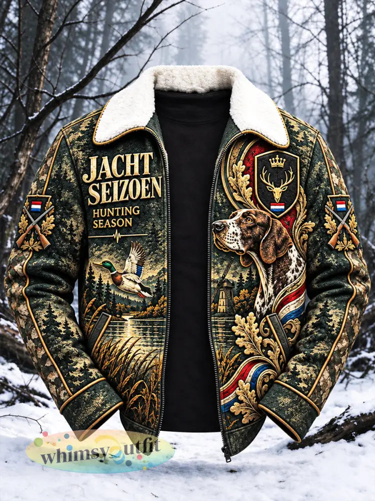 Herenjack voor heren met camouflageprint casual jack met rits - Camouflage / S