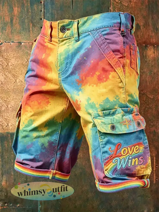 Herenkorte broeken met Pride Month-print - als foto / S