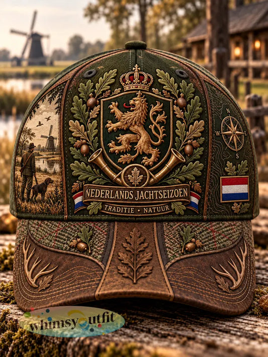 Herenpet met grafische print ter herdenking van het jachtseizoen - A / ÉÉN