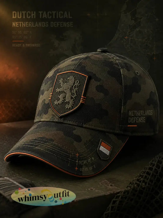 Herenpet met militair camouflageprint - A / ÉÉN