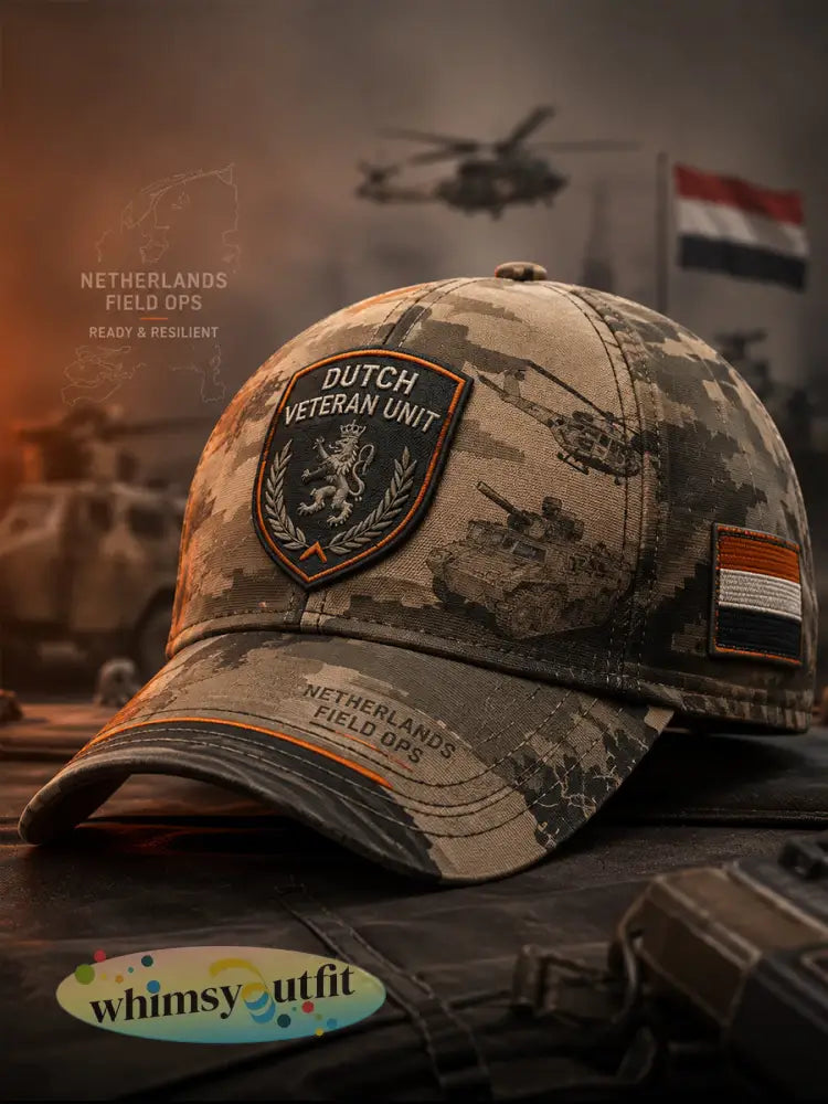 Herenpet met militair camouflageprint - A / ÉÉN
