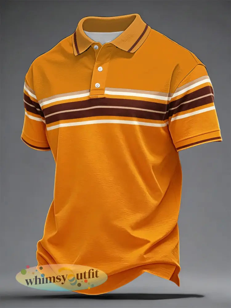 Herenpolo in retrostijl - als foto / S