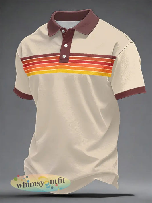 Herenpolo in retrostijl - als foto / S