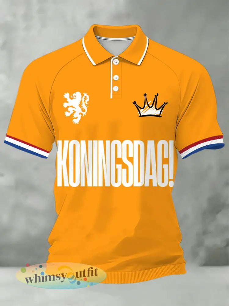 Herenpolo met herdenkingsprint voor de Nederlandse Koningsdag - A / S