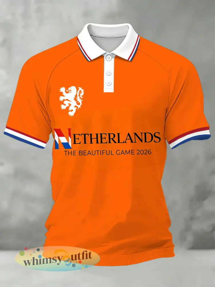 Herenpolo met herdenkingsprint voor de Nederlandse Koningsdag - A / S