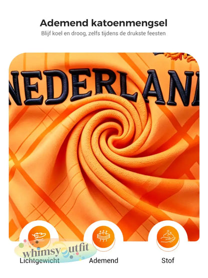 Herenpolo met koningsdagprint