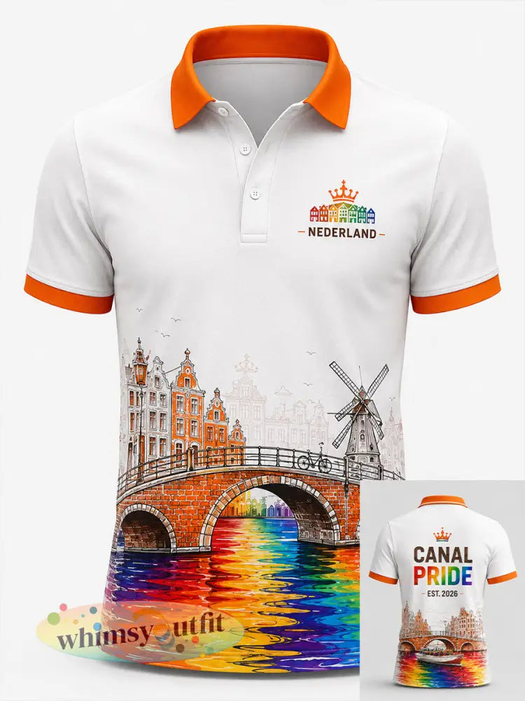 Herenpolo met korte mouwen en Lgbt-vrijheidsprint - A / S