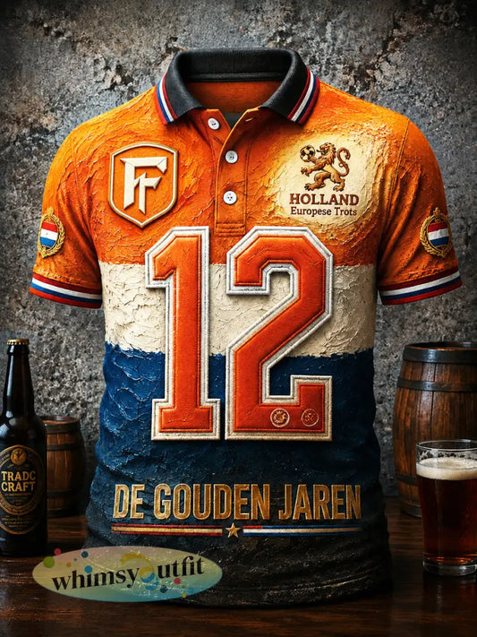 Herenpolo met print van voetbalclub Feyenoord (Nederland) voor dagelijks gebruik - Veelkleurig / S