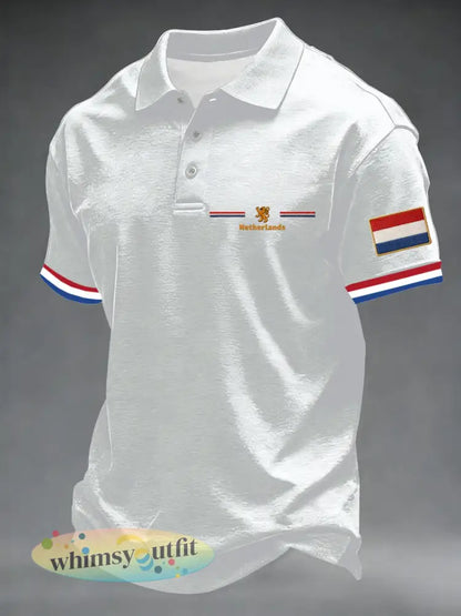 Herenpolo voor Koningsdag - Wit / S