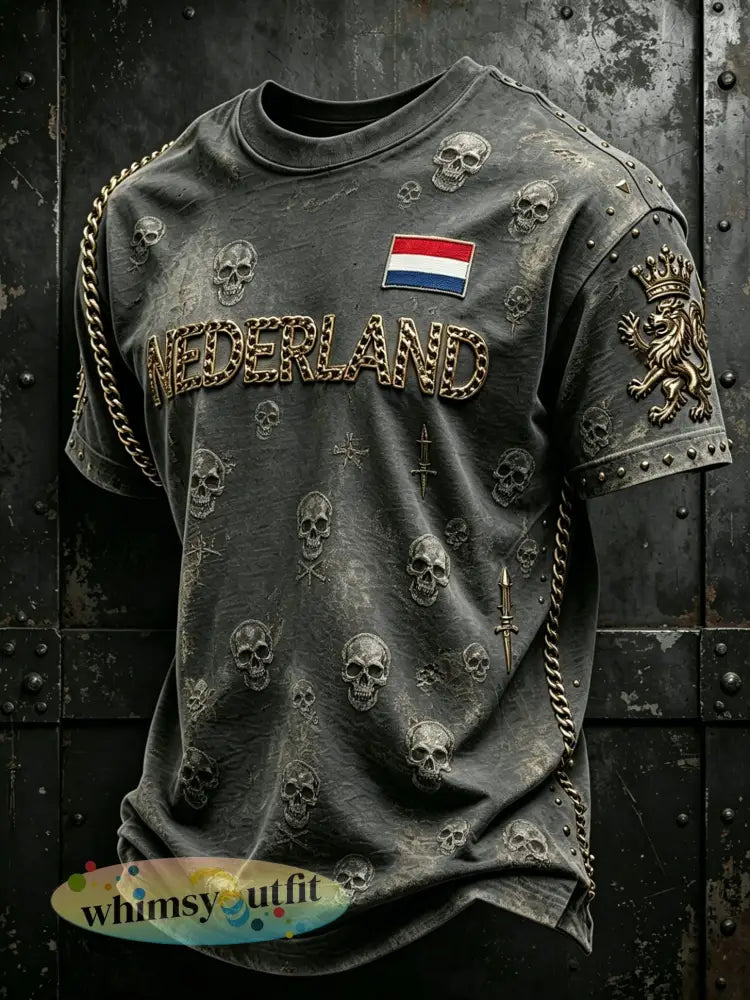 Herenshirt met grafische print voor Hardstyle-festivals - A / S