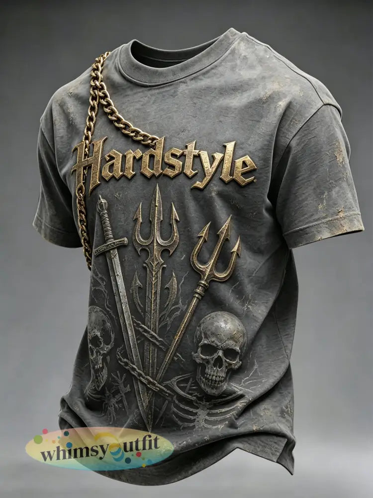 Herenshirt met grafische print voor Hardstyle-festivals - A / S