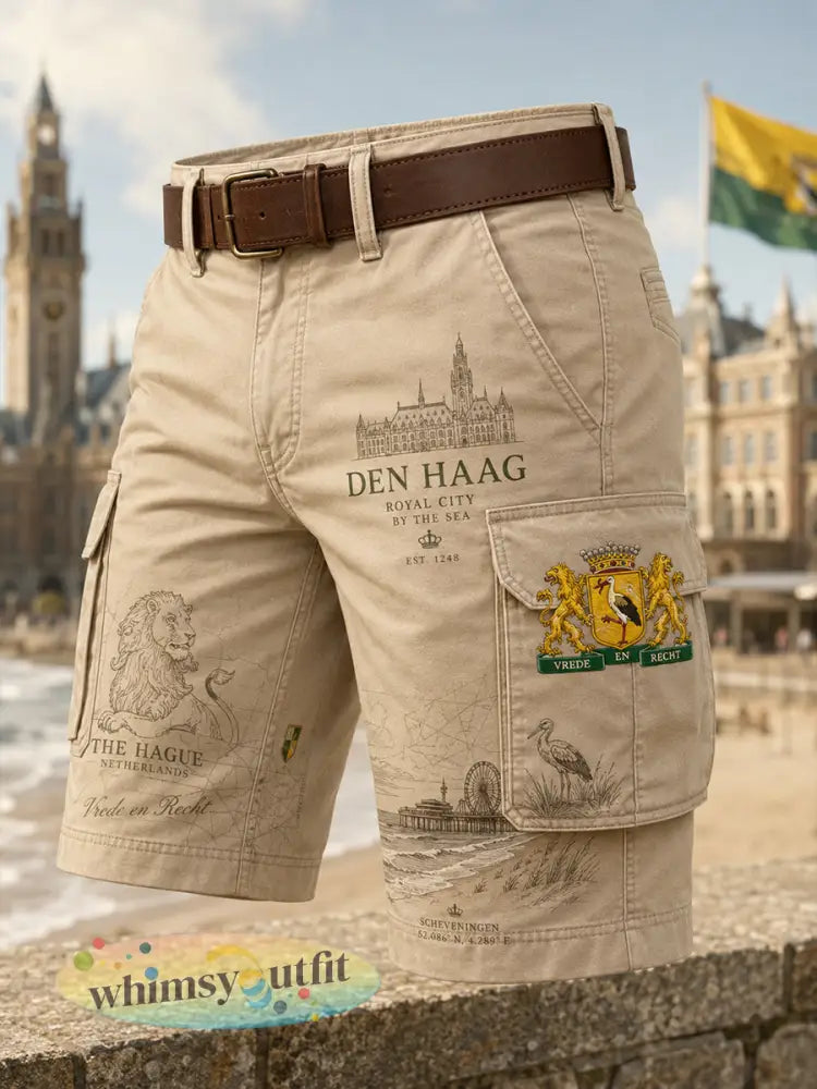 Herensmokingsbroek met stedelijk herdenkingsgraffisch motief en cropped model - A / S