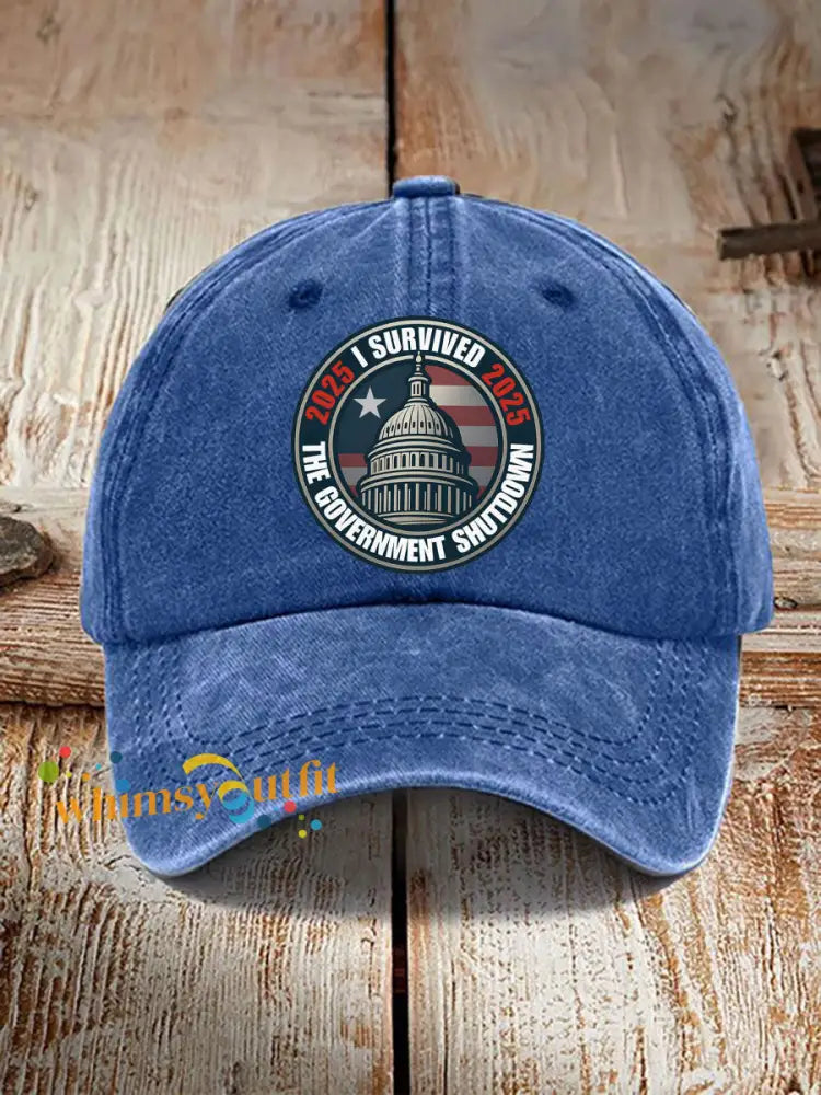 I Survived 2025 The Government Shutdown Neutral Hats Blue / ONE