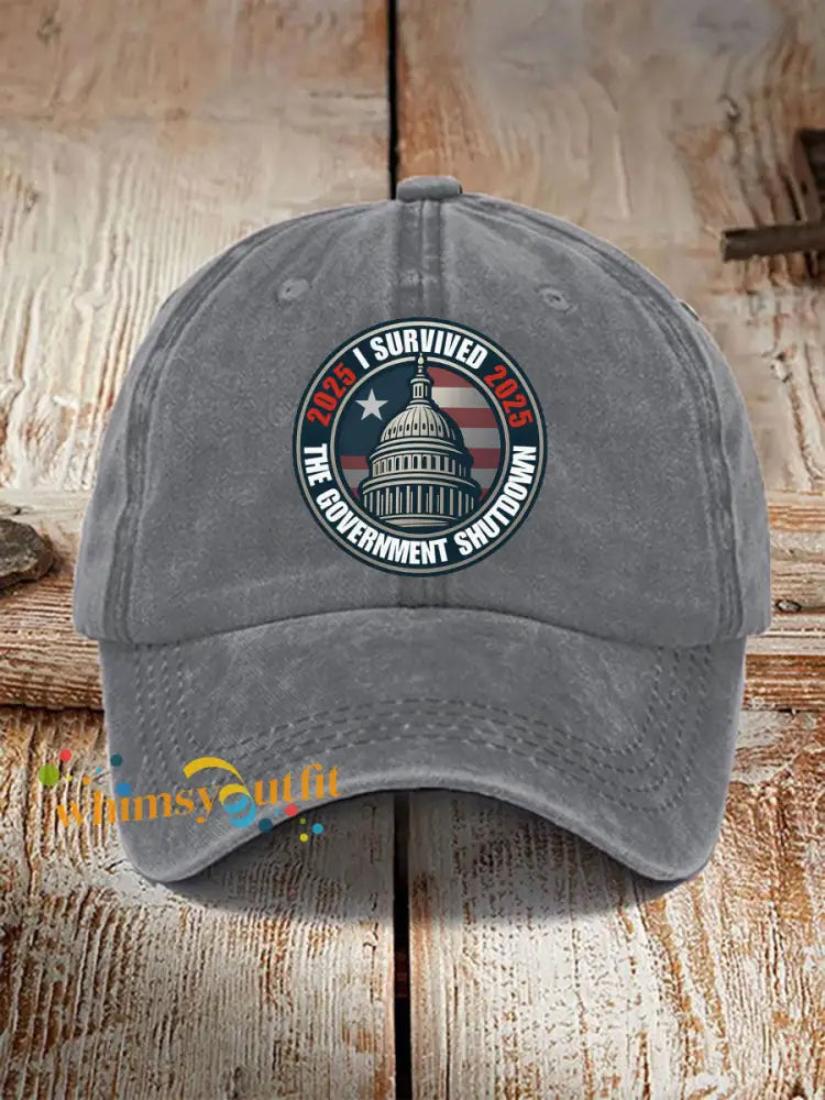 I Survived 2025 The Government Shutdown Neutral Hats Gray / ONE