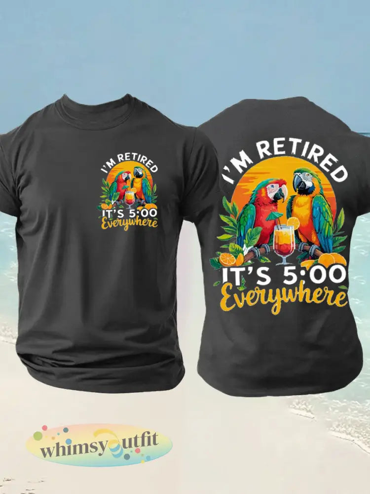 Imitatie katoenen T-shirt met korte mouwen voor heren - donkergrijs / S