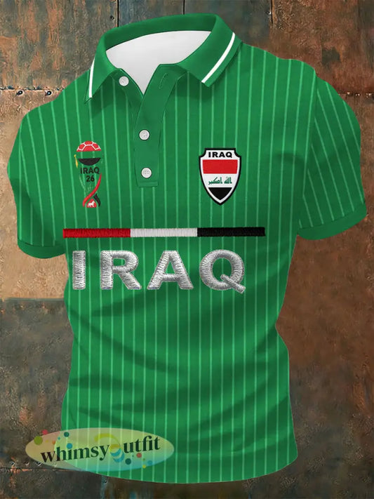 Iraakse voetbal casual top heren - Groen / S
