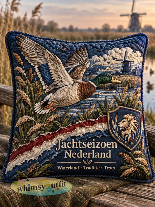 Jachtseizoen-herdenkingskussen met grafische print - A / ÉÉN