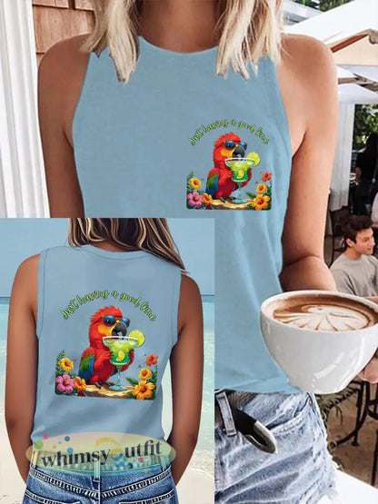 Jimmy Buffet-stijl voor dames met een goede limoenvesten - Hemelsblauw / S