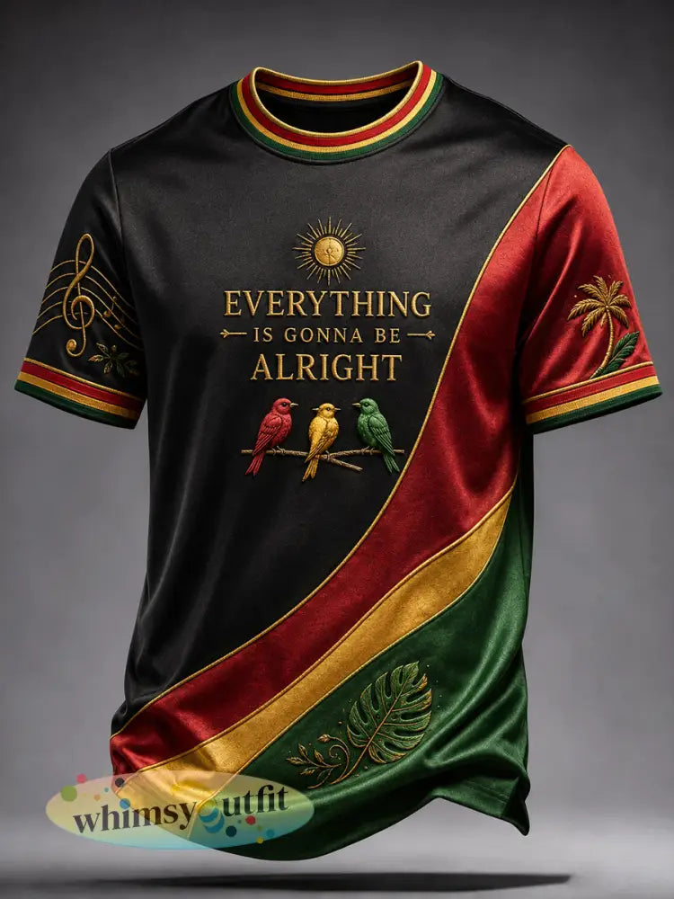 Klassiek casual T-shirt voor retro-reggaefans - als foto / S
