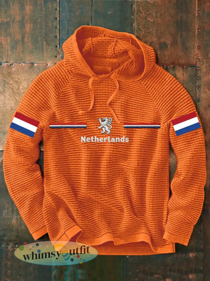 Koningsdag Hoodie voor heren - Oranje / S