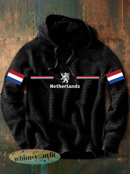 Koningsdag Hoodie voor heren - Zwart / S