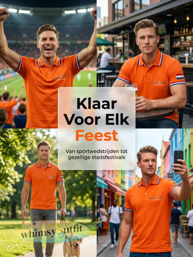 Koningsdag poloshirt voor heren