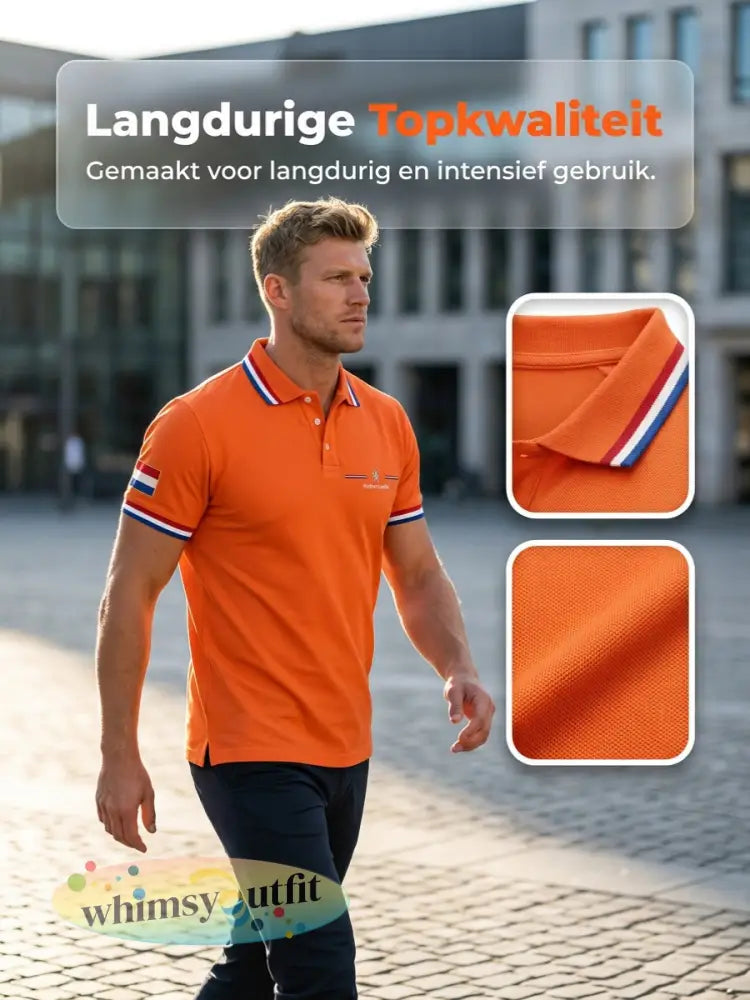 Koningsdag poloshirt voor heren
