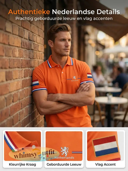 Koningsdag poloshirt voor heren