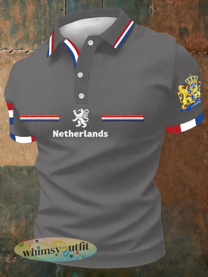 Koningsdag poloshirt voor heren - Grijs / S