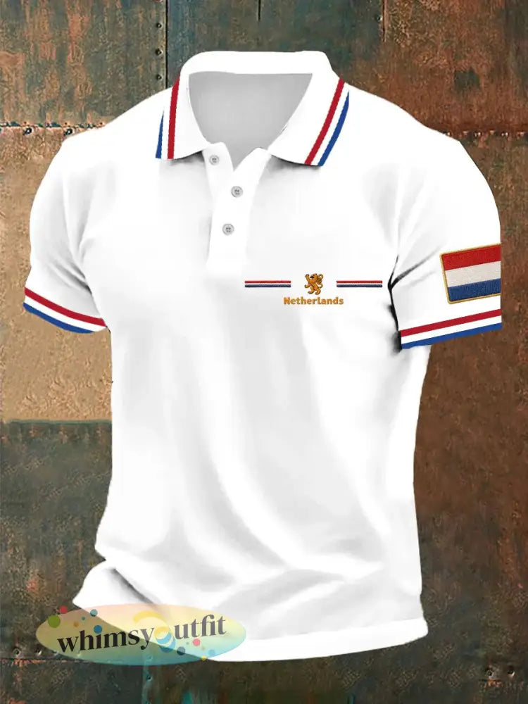 Koningsdag poloshirt voor heren - Wit / S