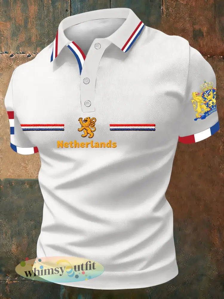Koningsdag poloshirt voor heren - Wit / S