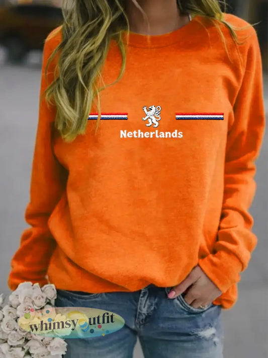 Koningsdag sweatshirt voor dames - Oranje / S