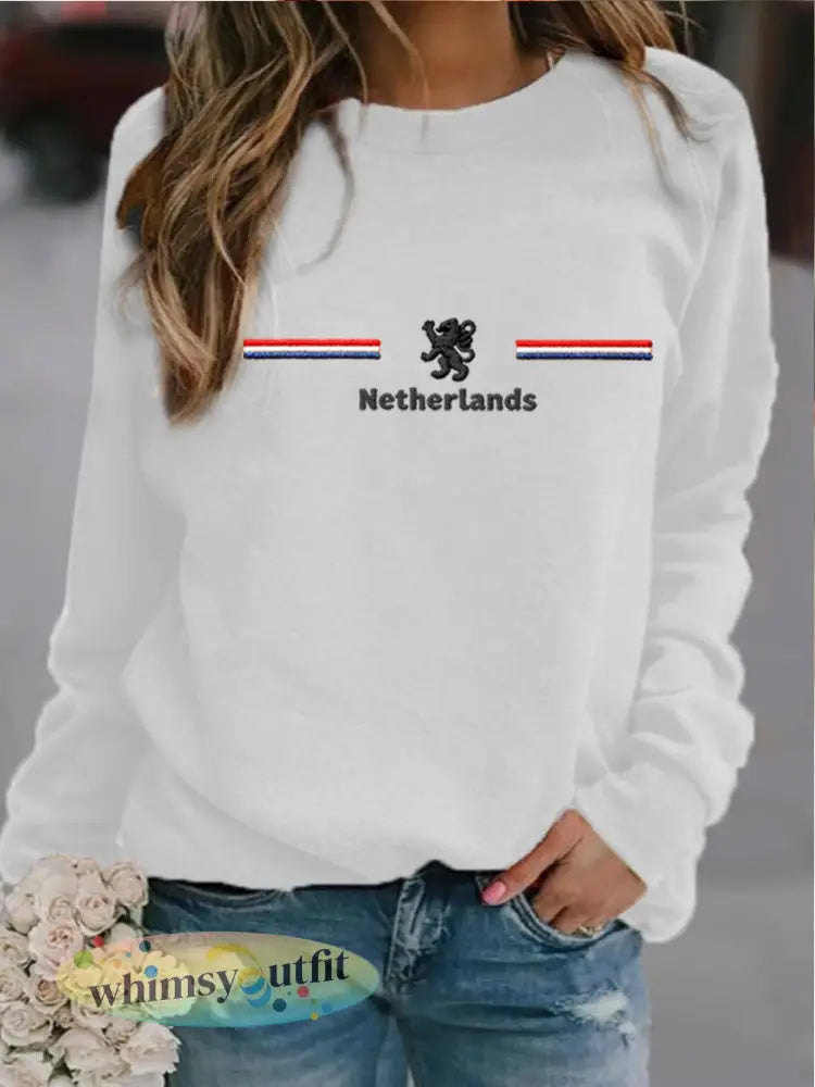 Koningsdag sweatshirt voor dames - Wit / S