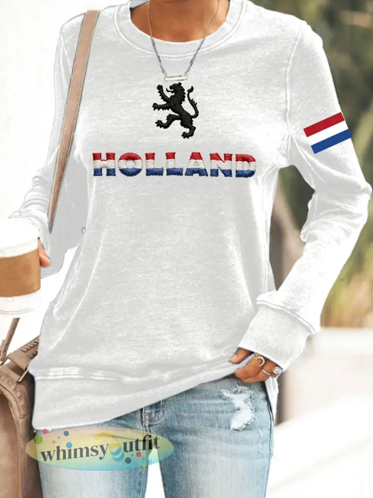 Koningsdag sweatshirt voor dames - Wit / S