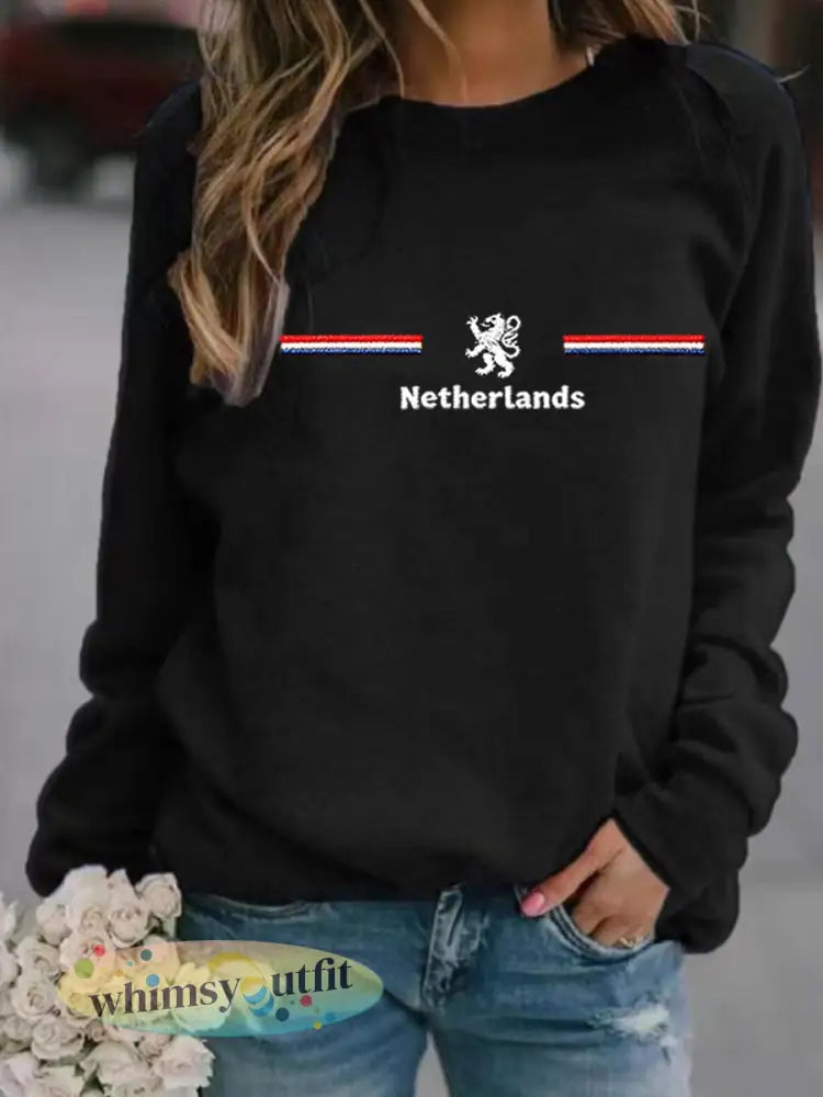 Koningsdag sweatshirt voor dames - Zwart / S