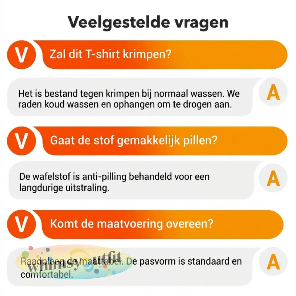 Koningsdag wafelshirt voor heren