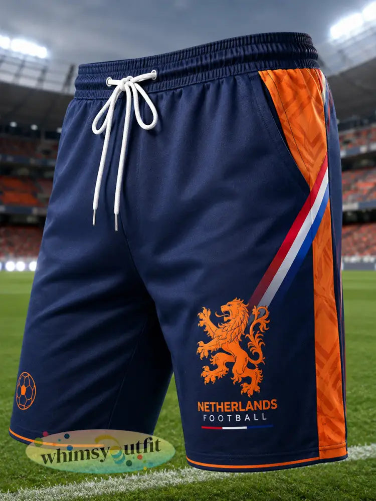 Korte broeken voor heren met leeuwen- en voetbalprint - A / S
