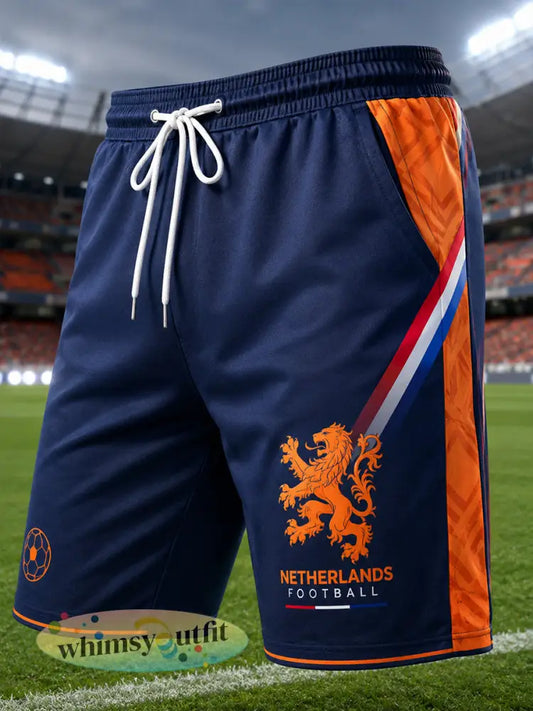 Korte broeken voor heren met leeuwen- en voetbalprint - A / S