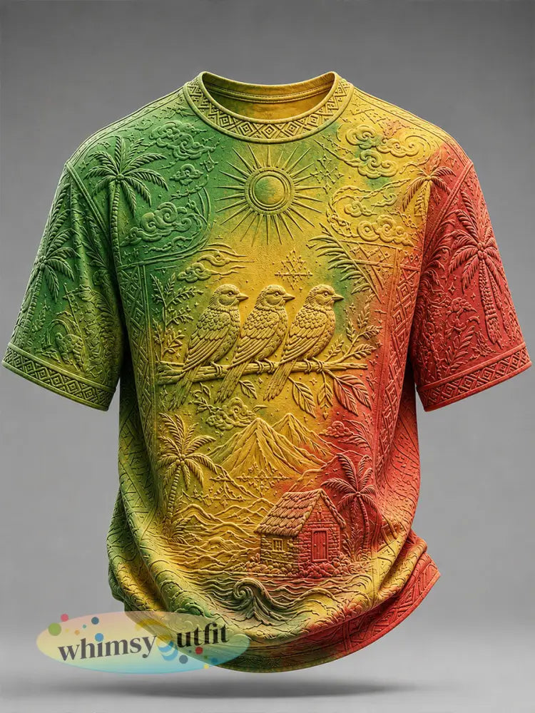 Mannen elk klein ding gaat het goed met print casual T-shirt - als foto / S