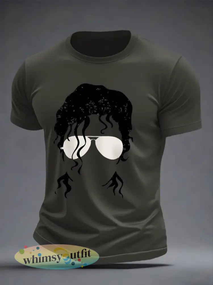 Mannen Pop Muziek Geïnspireerd Casual T-shirt - Donkergrijs / S