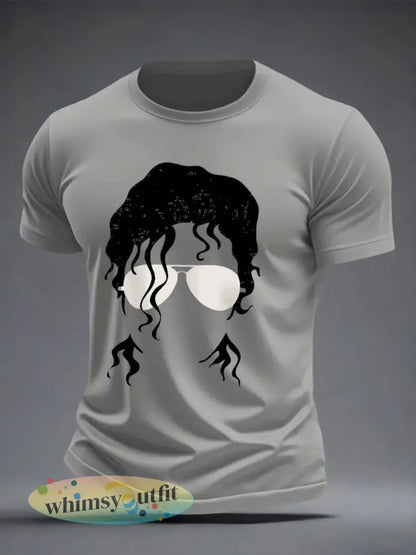 Mannen Pop Muziek Geïnspireerd Casual T-shirt - Lichtgrijs / S