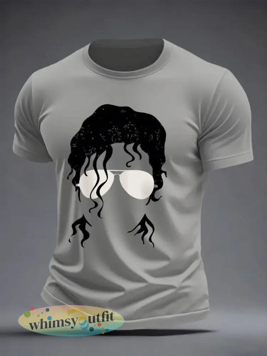 Mannen Pop Muziek Geïnspireerd Casual T-shirt - Lichtgrijs / S
