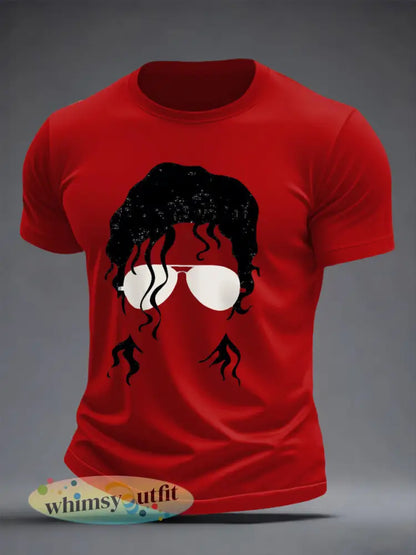 Mannen Pop Muziek Geïnspireerd Casual T-shirt - Rood / S