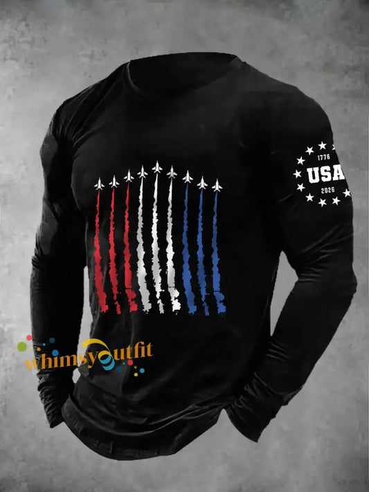 Men’s 250th Anniversary of the United States Long-Sleeve T-Shirt Black / S
