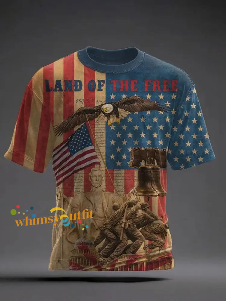 Men’s 250th Anniversary Printed Casual T-Shirt As picture / S