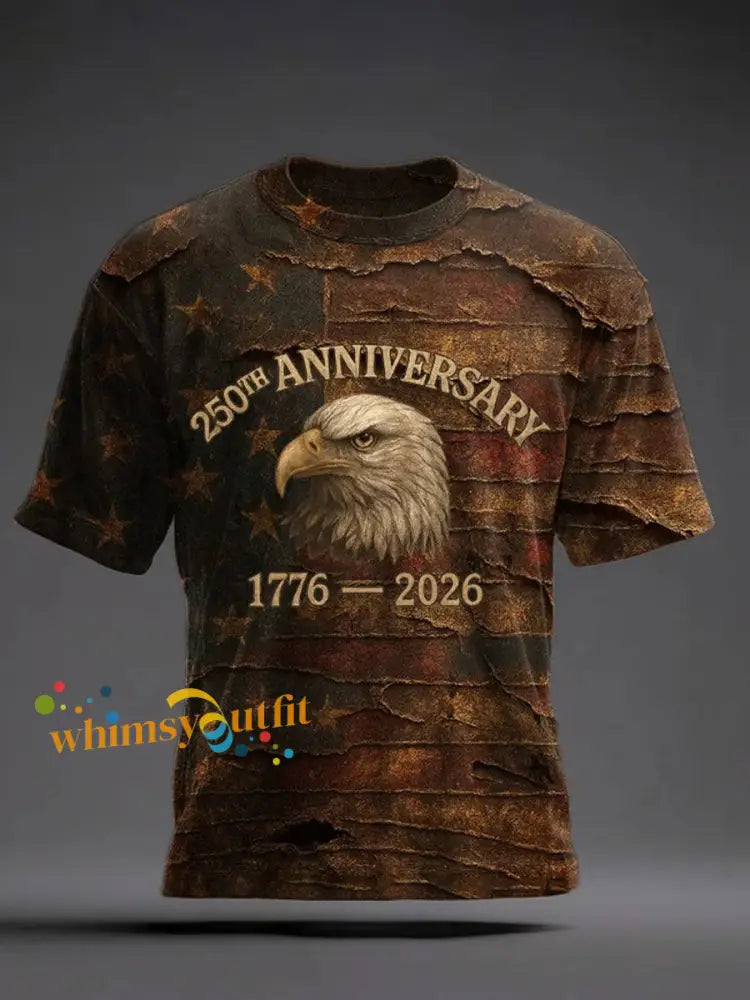Men’s 250th Anniversary Printed Casual T-Shirt As picture / S