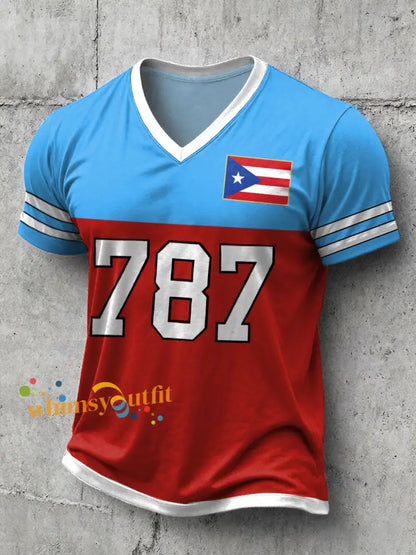 Men’s 787 Bunny Football Music Lover Printed T-shirt