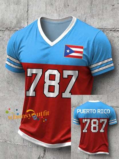 Men’s 787 Bunny Football Music Lover Printed T-shirt As picture / S